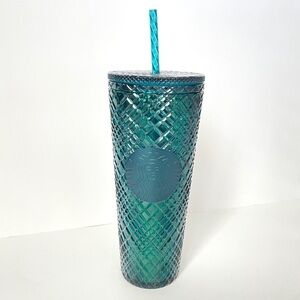 Starbucks Diamond Emerald Green Jeweled 24oz Tumbler